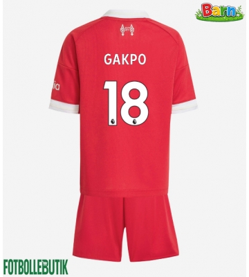 Liverpool Cody Gakpo #18 Hemmaställ Barn 2025-26 Kortärmad (+ Korta byxor)